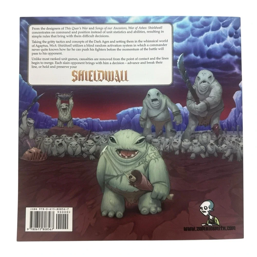 Zombiesmith War of Ashes Shieldwall Tabletop Miniatures Wargame Rulebook 2013